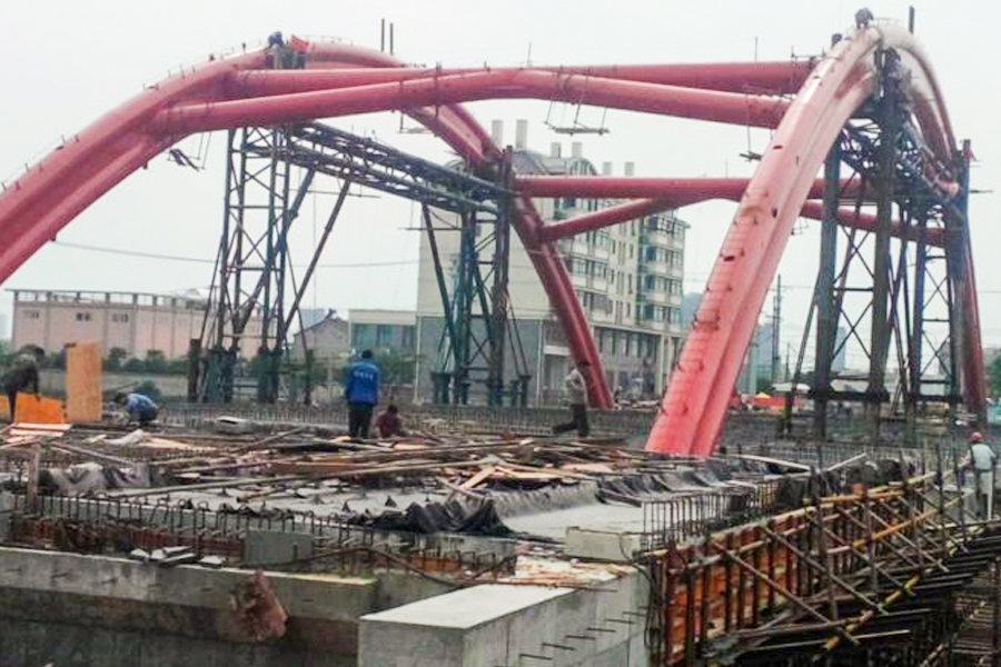 安徽省莱安県新来江を渡る多山路橋